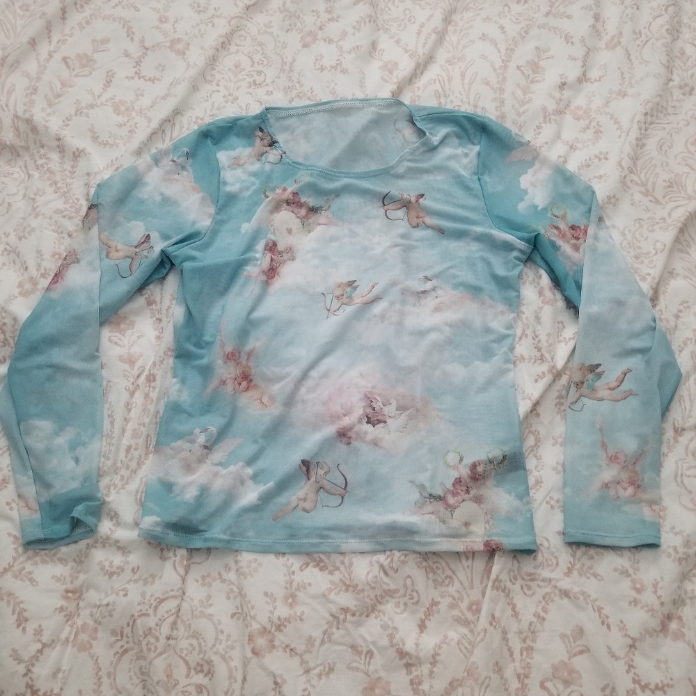 BlackMilk Sheer Cherubs top